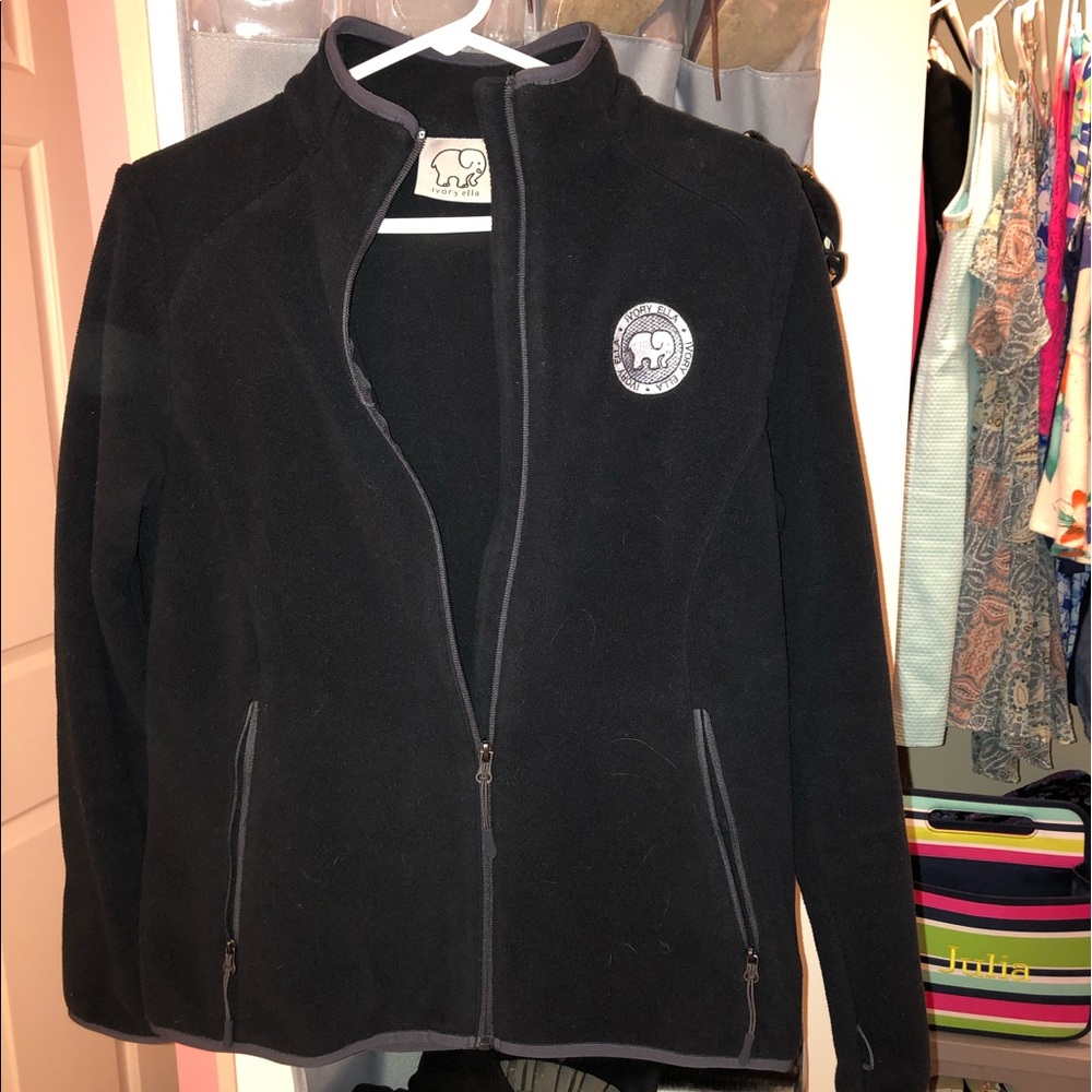 black fleece Ivory Ella jacket